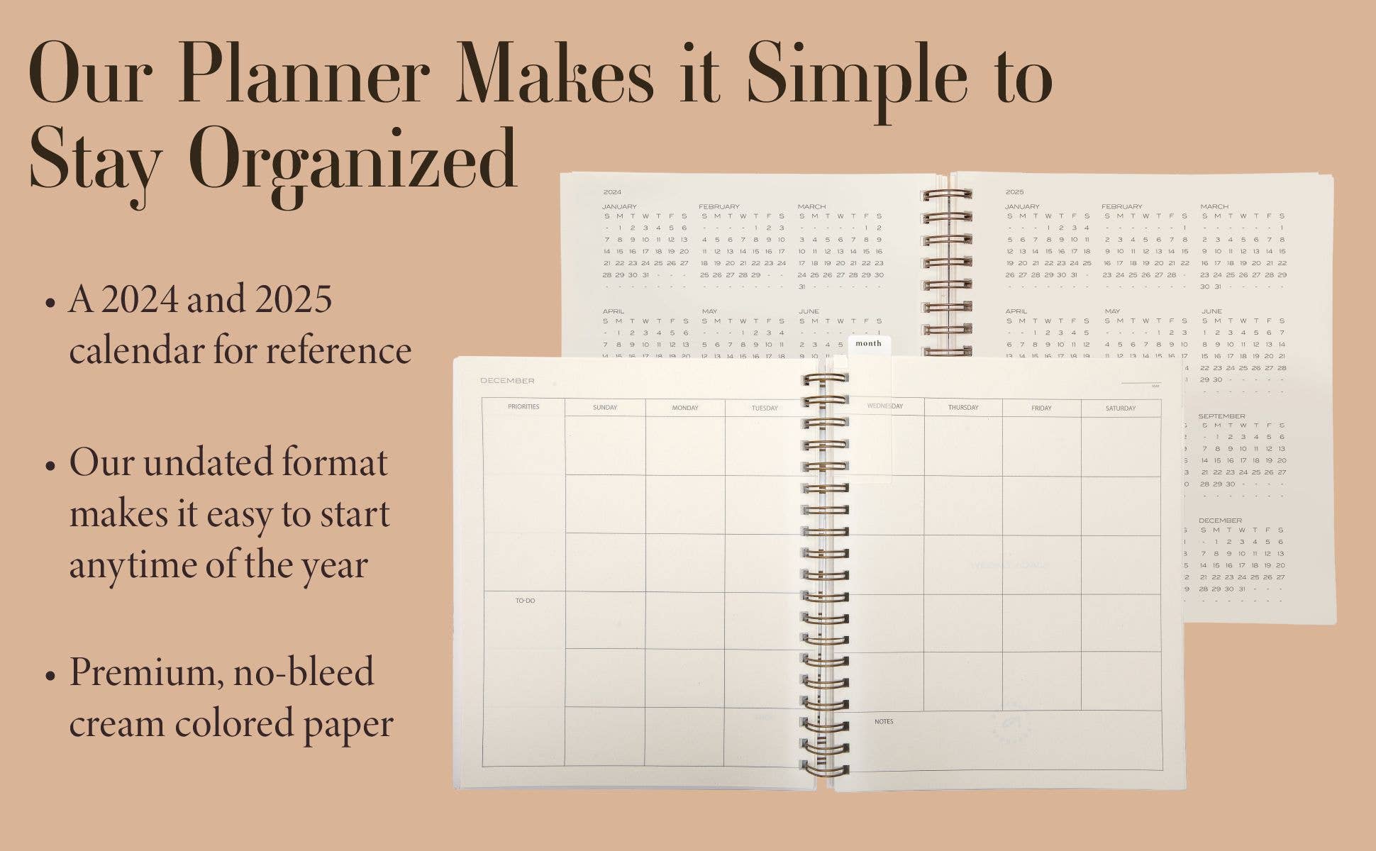 Anecdote Goods - Venta al por mayor Agendas - El Planificador Anual - Encuadernado en Espiral de Latón con Cubierta de Buckram10