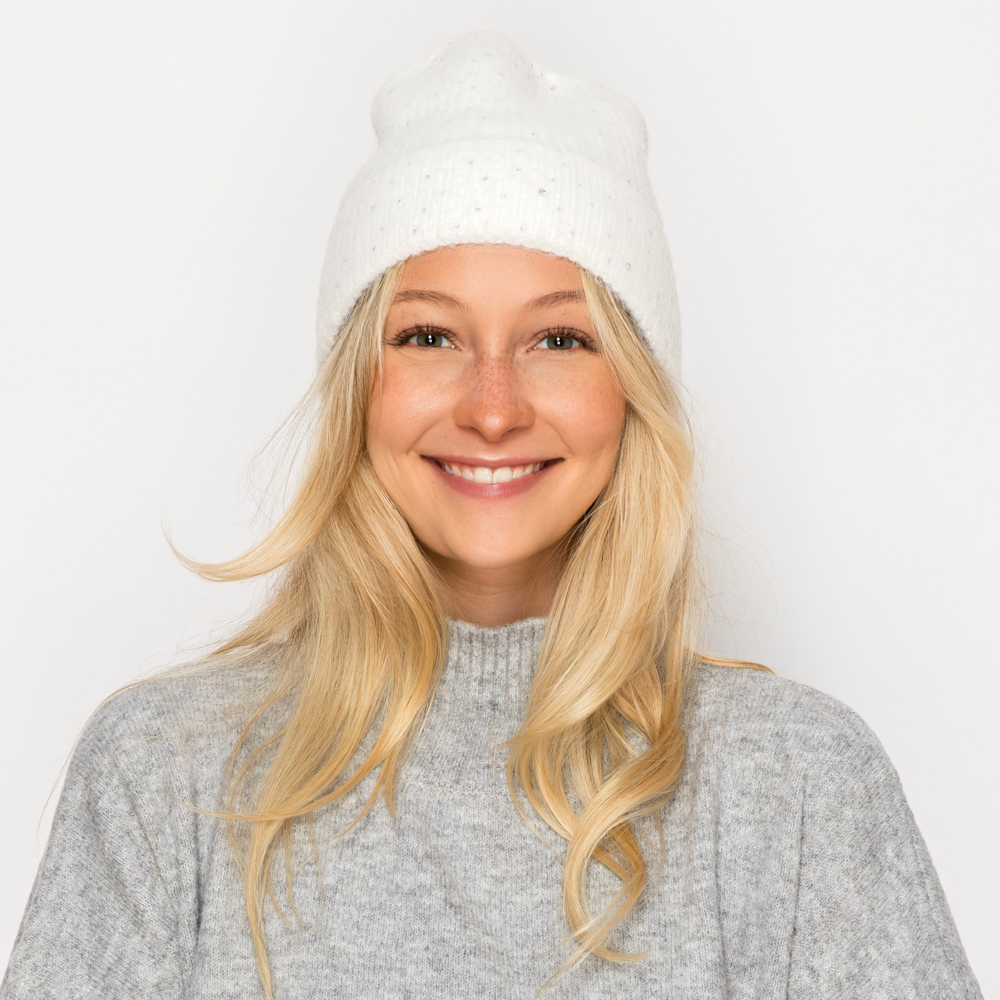 JOIA ACCESSORIES - Venta al por mayor Gorro de lana - Mujer - GORRO DE PUNTO CON APLICACIONES DE PEDRERÍA, AHT 915674