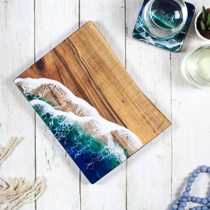 Maple Serving Board - Ocean Medium for wholesale by Siroh & Ivy