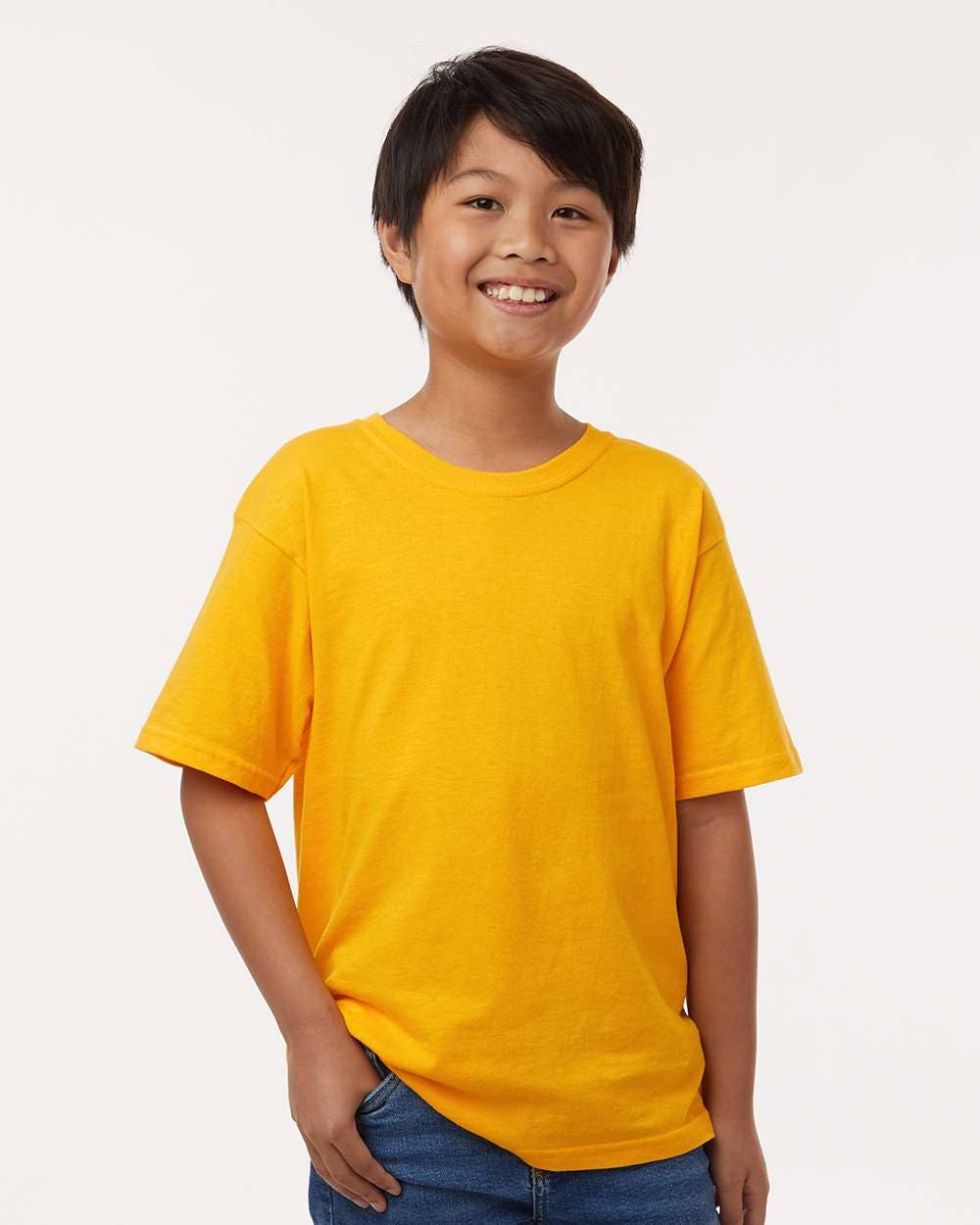 MYES BULK APPAREL - Wholesale T-Shirt - Kids - Kids Gold Soft Touch Tee – Lightweight & Durable Fit18