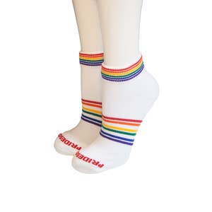 Bulk, Wholesale Rainbow Striped Ankle Socks for Gay Pride – We are Pride