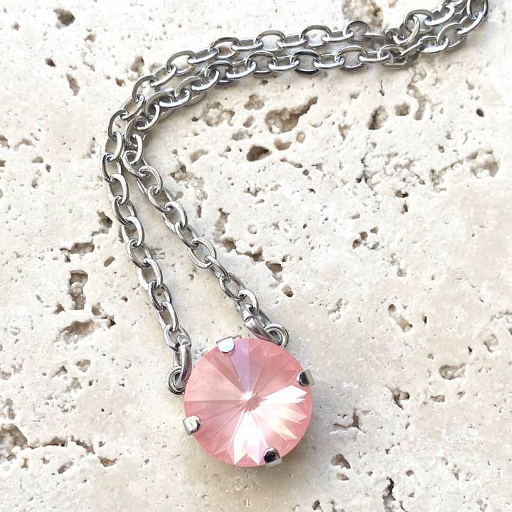 VB&CO Designs Handmade Jewelry - Wholesale Pendant/Charm Necklace - Swarovski flamingo crystal necklace