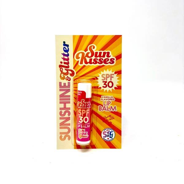 Sun Kisses SPF 30 Vanilla Lip Balm for wholesale by Sunshine & Glitter