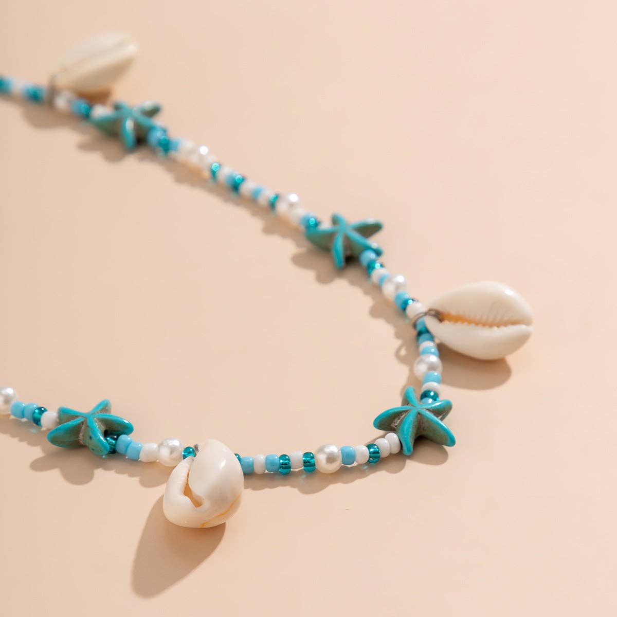 Dipped Shop - Wholesale Face/Body Chain - Simple Beaded Shell Waist Chain DPJYD186