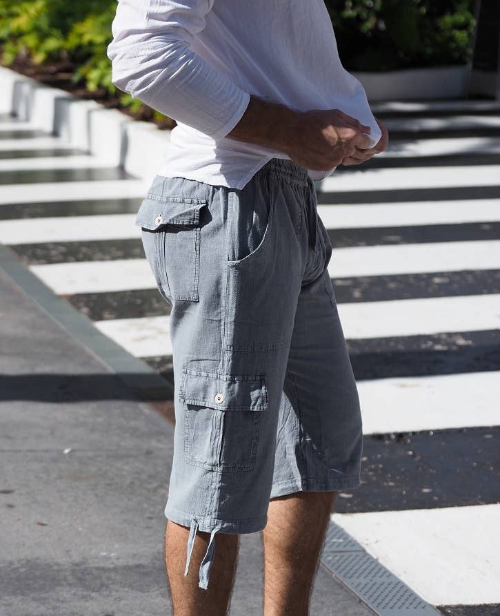 Cotton Natural - Wholesale Shorts - Men's - St. John Fossil Gray Shorts2