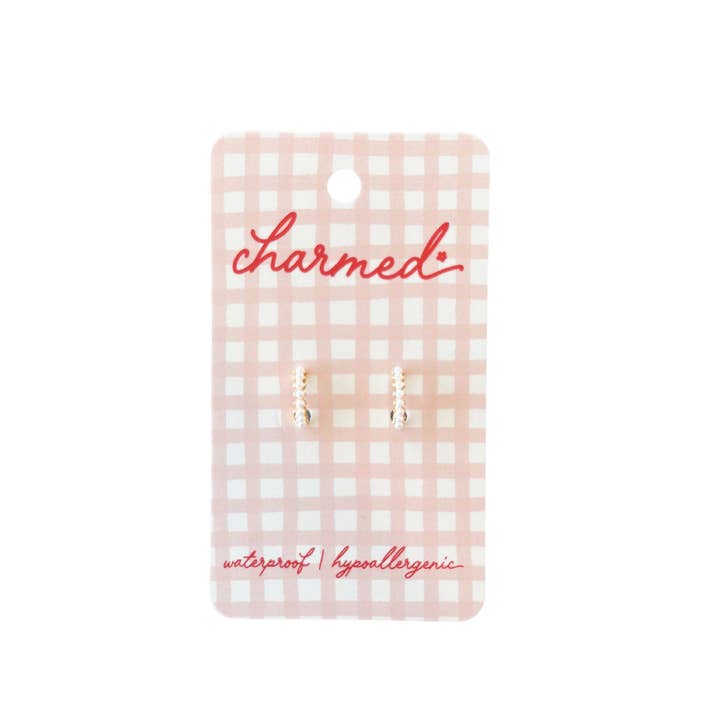 Pearl Hoops | Hypoallergenic & Click-In for wholesale by Shop Charmed Co