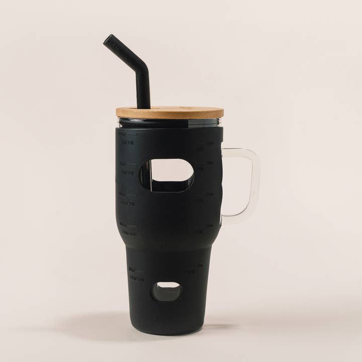 Eco Now - Wholesale Insulated Mug/Tumbler - Glass Cup with Silicon Sleeve Eco Tumbler