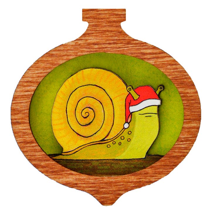 Santa Snail Ornament for wholesale by 20 Leagues