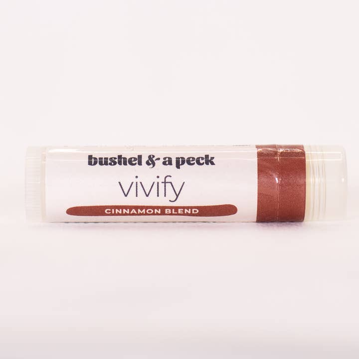 Vivify Lip Balm: Cinnamon Blend for wholesale by Bushel & a Peck Organic Skincare and Beauty