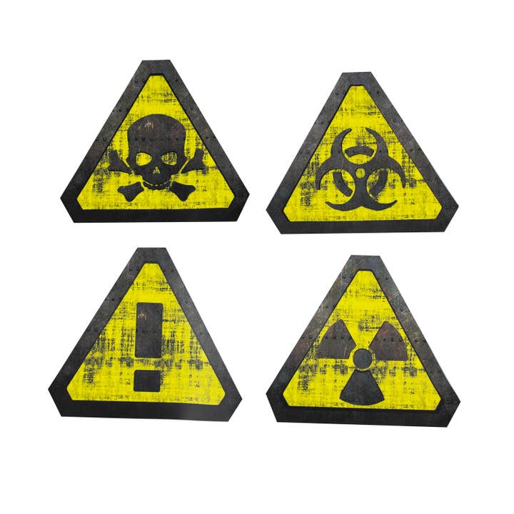 WARNING STICKERS X4 for wholesale by Party Pro