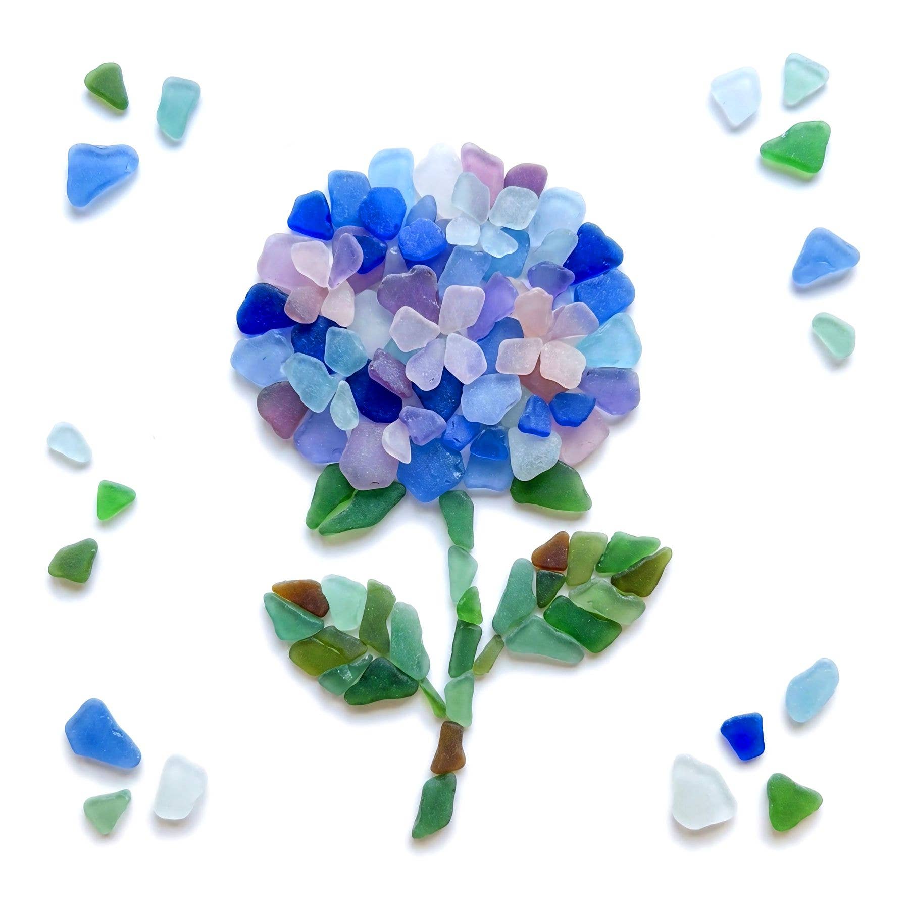 LISART LLC - Wholesale Art Print - Sea glass Hydrangea Framed Print 1