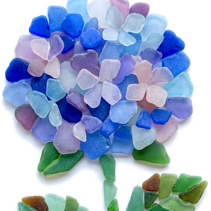 LISART LLC - Wholesale Art Print - Sea glass Hydrangea Framed Print 1