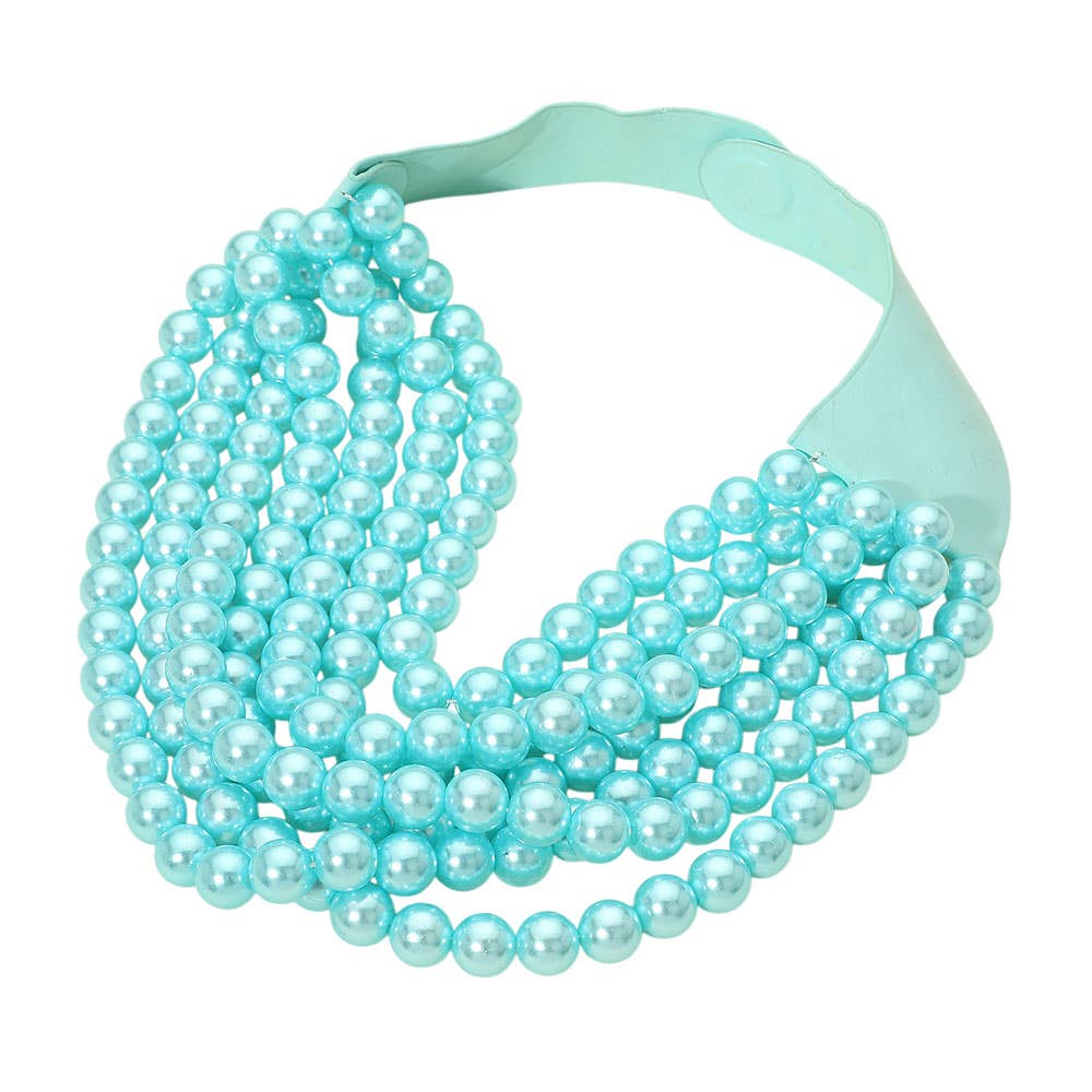 Sensibling Corp. - Wholesale Beaded/Pearl Necklace -  Multi Layered Pearl Beaded Collar Magnetic Necklace9