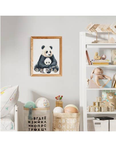 KidzStijl – Engroshandel Plakat – Panda og baby plakat1