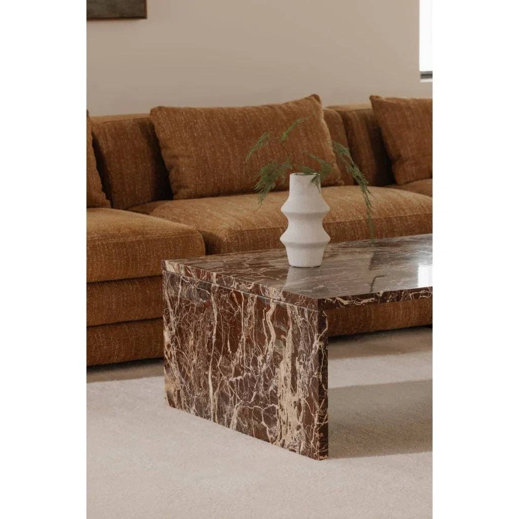 LOOMLAN - Wholesale Coffee Table - Rosa Rosso Levanto Marble Outdoor Coffee Table11
