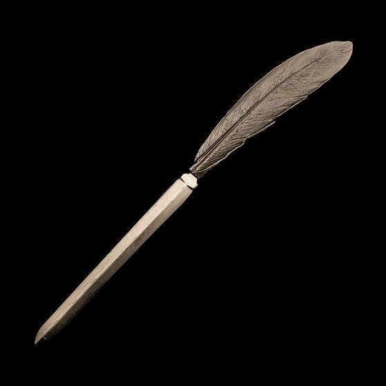 Feather Letter Opener for wholesale by Michael Michaud Table Art
