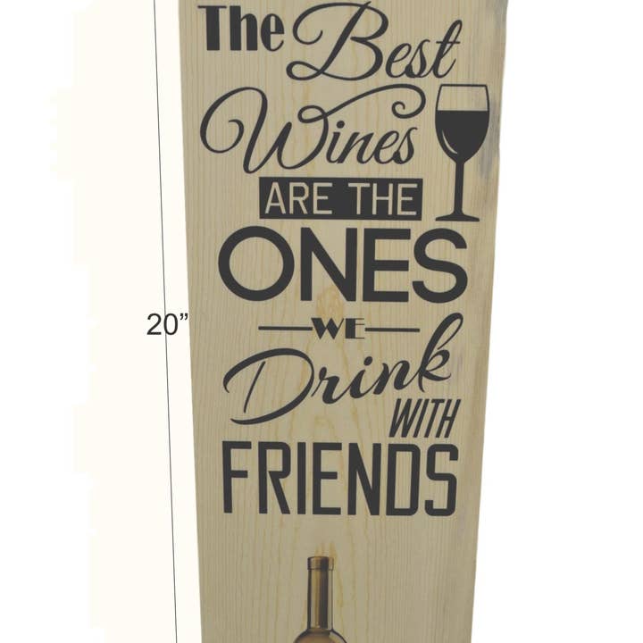 Wine Bottle & Glass Caddie/ Art (One) for wholesale by Poole & Sons Inc.