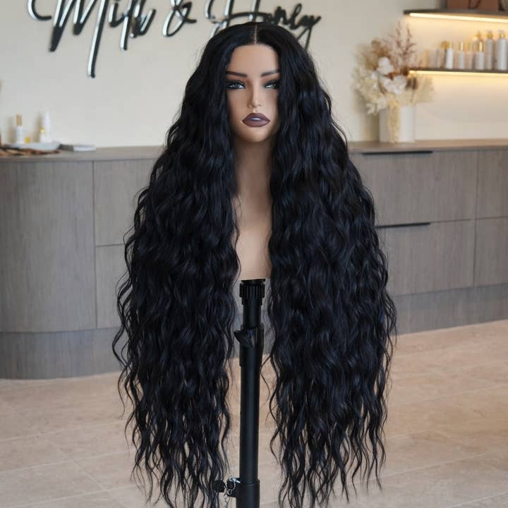 CARDI - Sort - Paryk med blondekant for engroshandel hos Milk & Honey