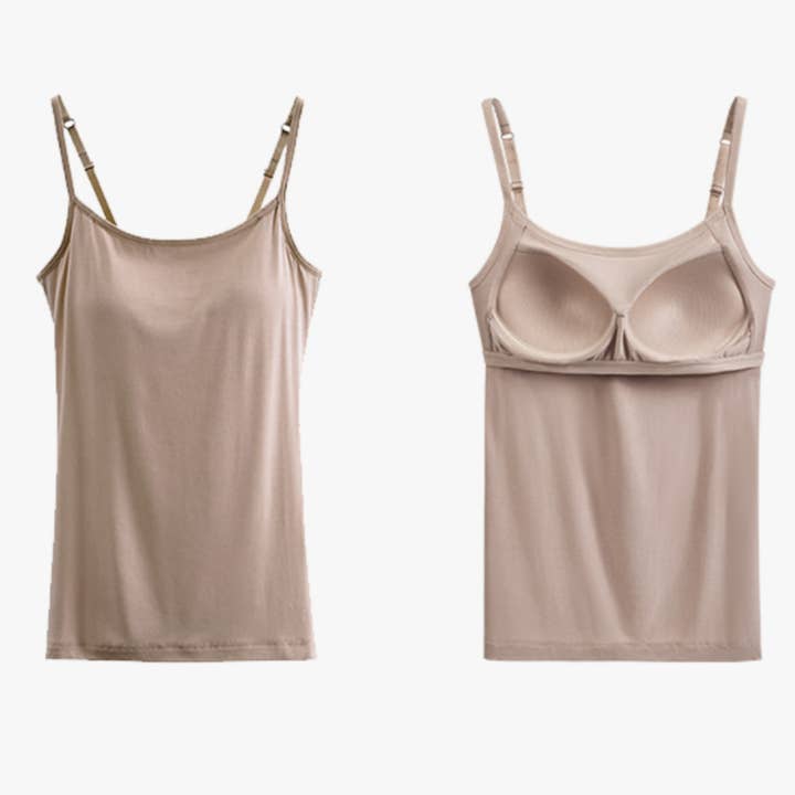 DrifWoo – Top interior – Mulher por atacado – Regata feminina de modal com sutiã embutido – camada para o outono6