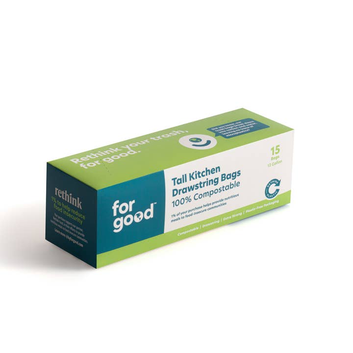 Full Circle Home - Wholesale Trashcan/Trash Bin - For Good Compostable Kitchen Trash Bags (15pk)