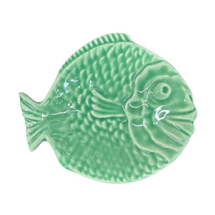 Vassoio curvo in ceramica fatto a mano a forma di platessa per la vendita all'ingrosso da parte di Vintage Dreamz