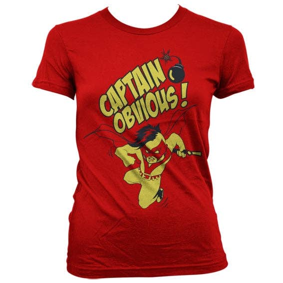 Hybris Production AB - Wholesale Screen Printed T-Shirt - Women's - Captain Obvious! Girly T-Shirt1