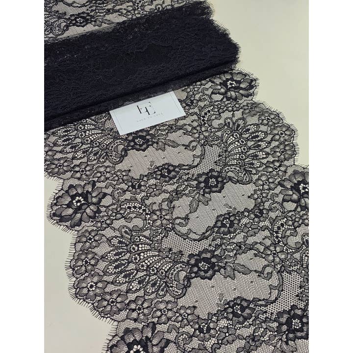 Lace To Love - Wholesale Craft supplies - Black French Chantilly Lace Trimming by The Yard #51