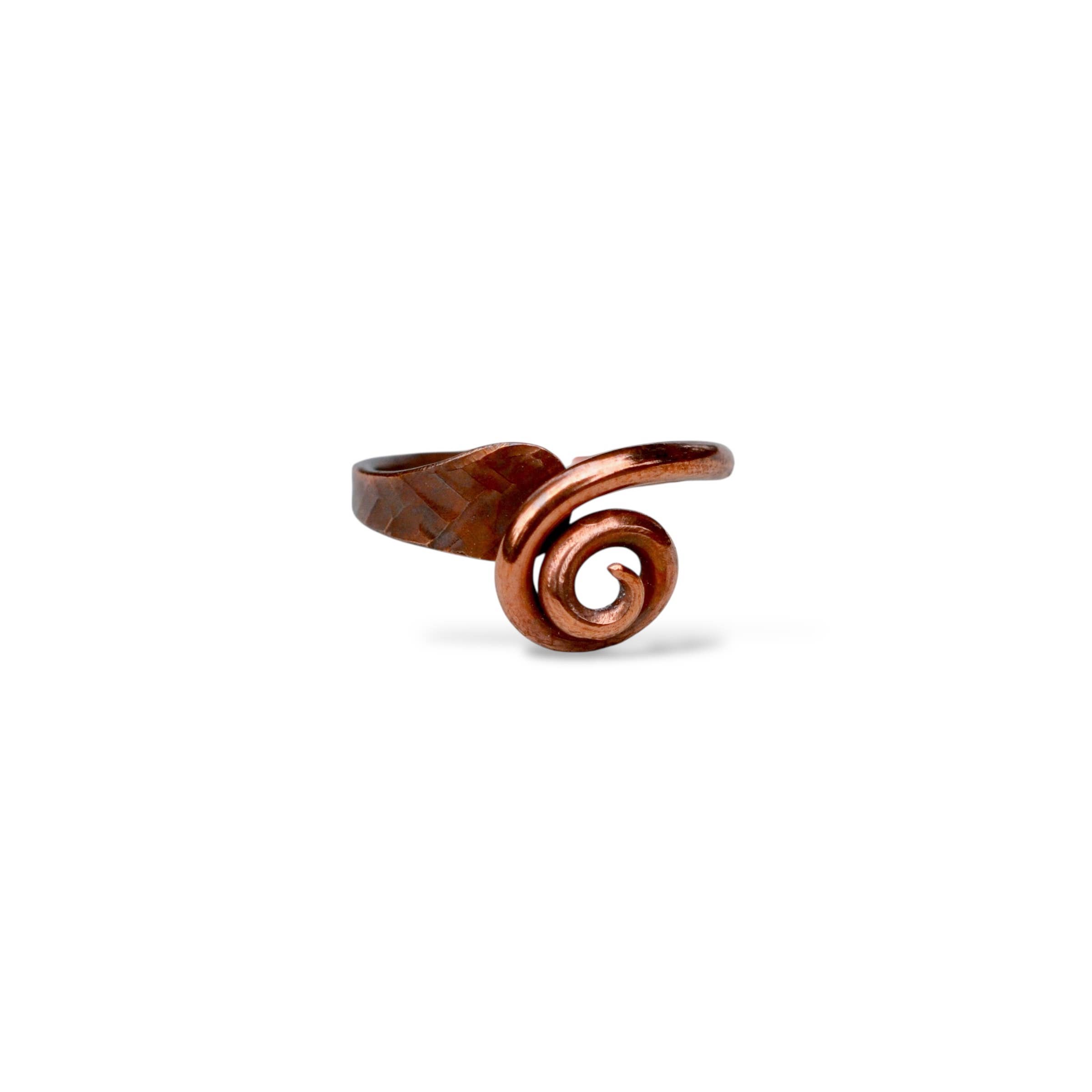 Sincerely Sarah - Wholesale Band/Stacked Ring - Small Hand Forged Spiral Copper Rings0