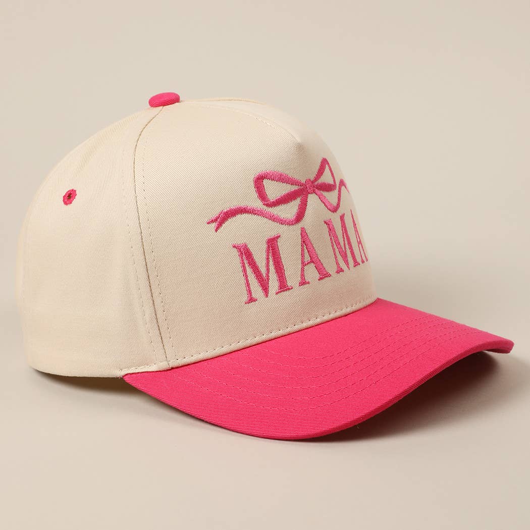 Fashion City - Wholesale Trucker Hat - Women's - MAMA Ribbon Embroidered Two-Tone Trucker Hat10