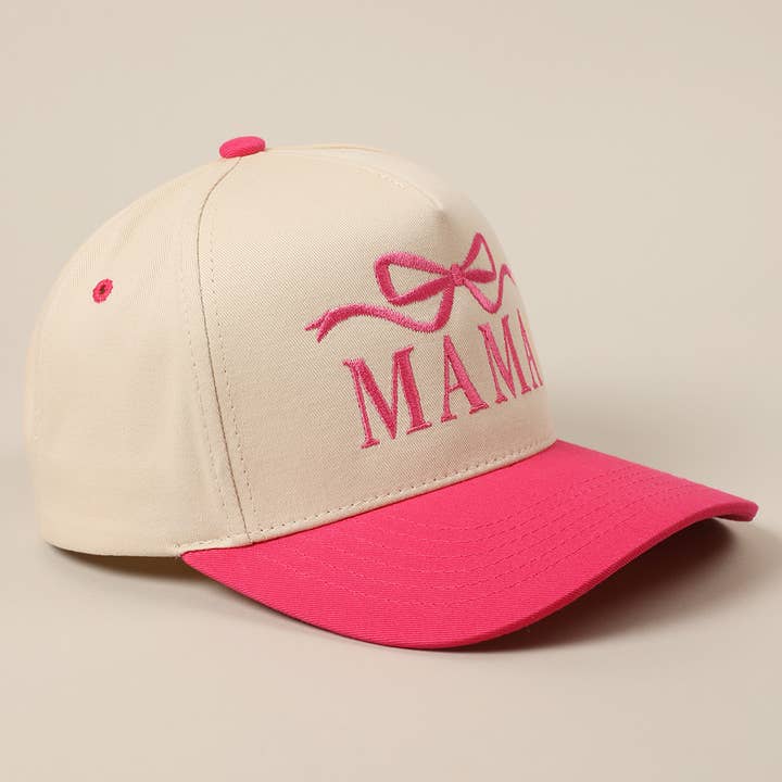 Fashion City - Wholesale Trucker Hat - Women's - MAMA Ribbon Embroidered Two-Tone Trucker Hat10