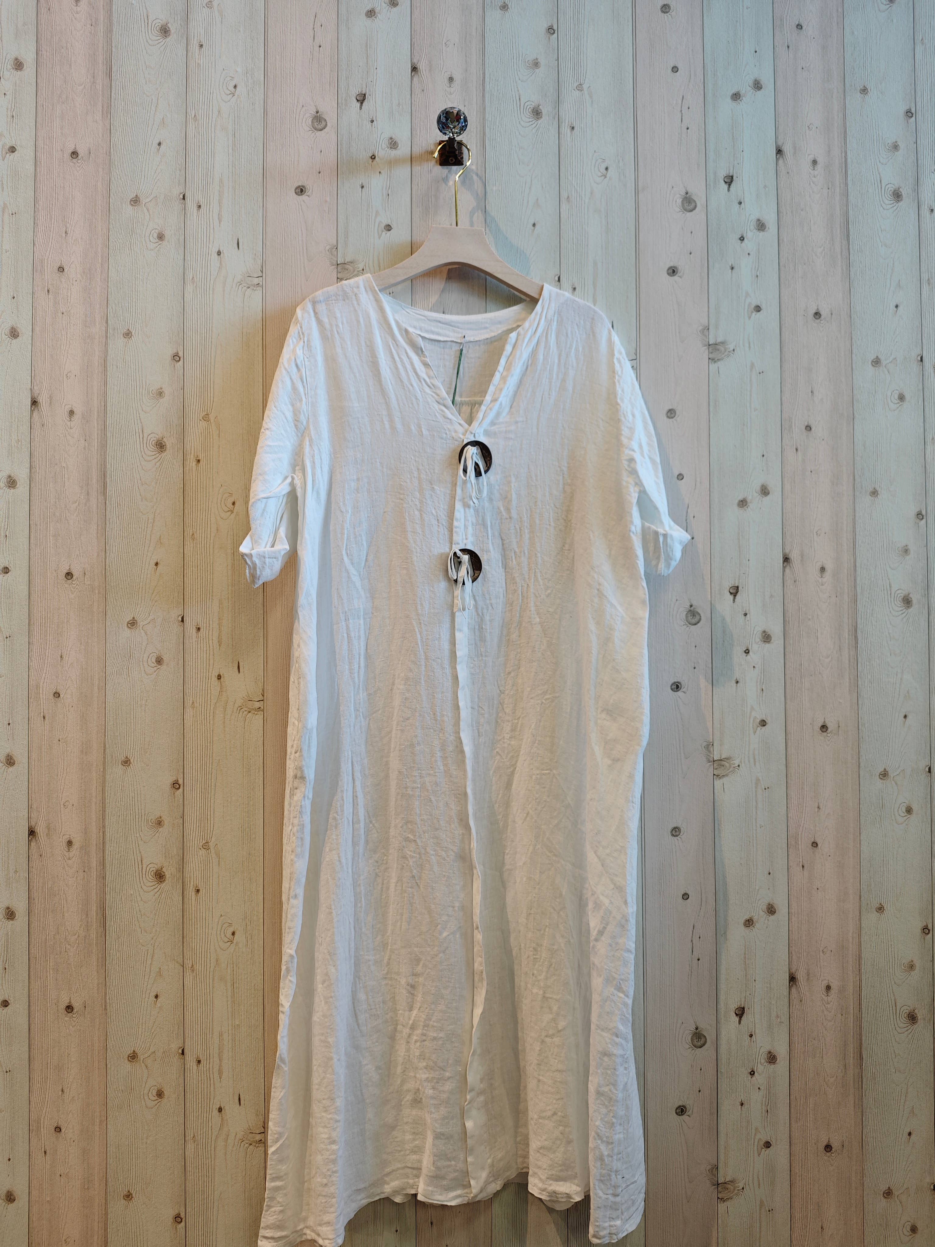 Linen & More – wholesale Klänning - Dam – REF 16325 LÅNG TVÅRINGSKLÄNNING 100% LINNE8