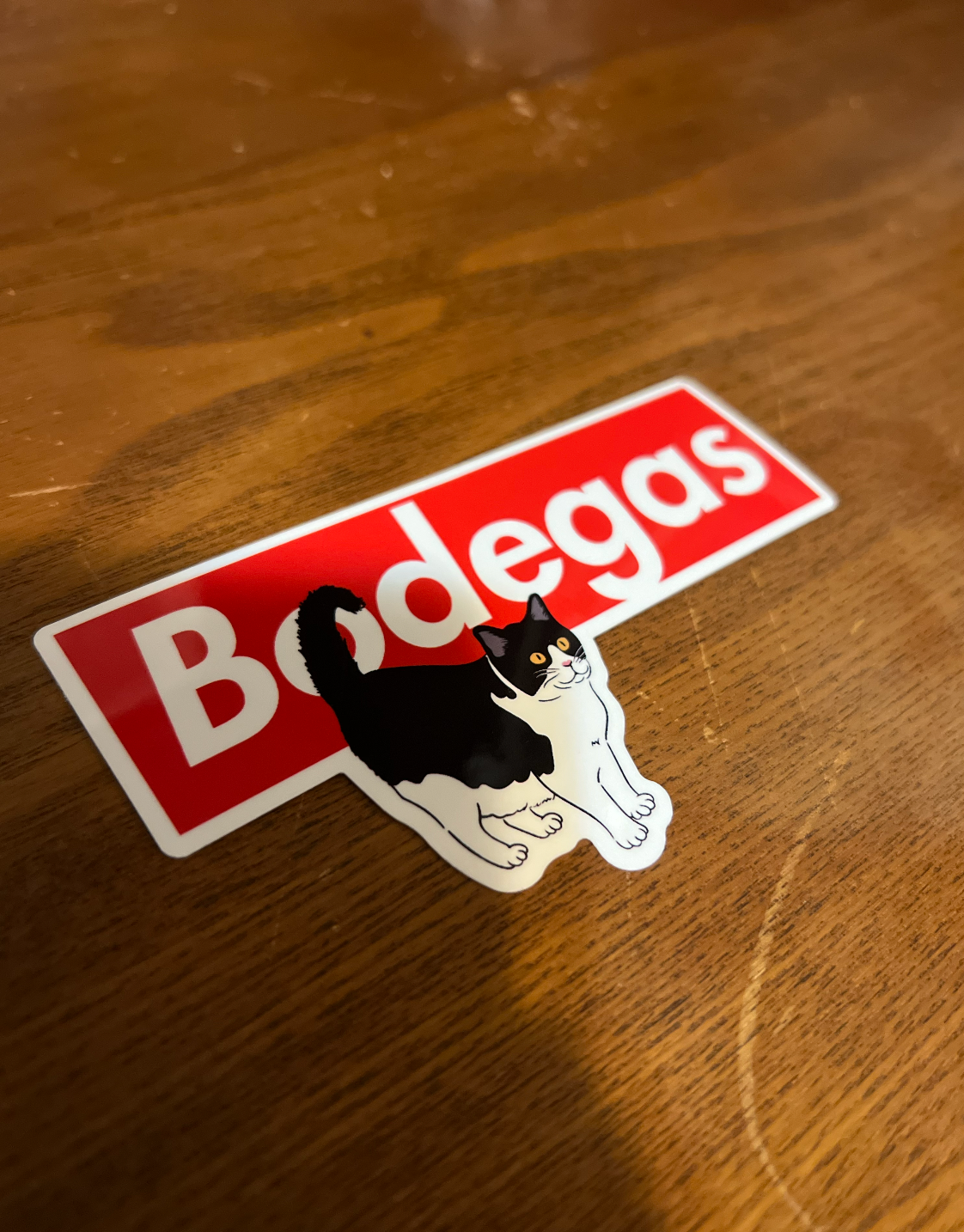 Bodega Cats of New York - Wholesale Sticker - Bodega Cats of New York 4.5" Sticker (Supreme Style)2