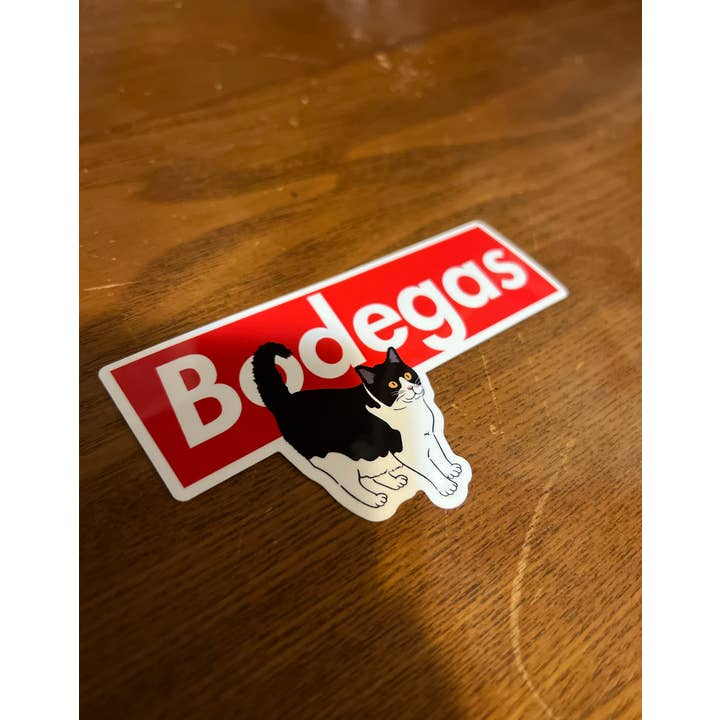 Bodega Cats of New York - Wholesale Sticker - Bodega Cats of New York 4.5" Sticker (Supreme Style)2
