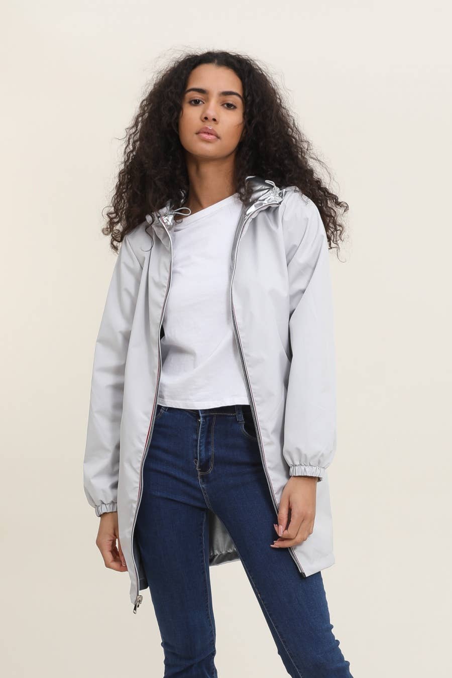 Attrait Paris - Wholesale Raincoat - Women's - Long reversible hooded waterproof jacket12