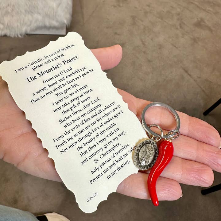 Love, Lisa – Porta-chaves - Unissexo por atacado – Porta-chaves com Cornicello e São Cristóvão1