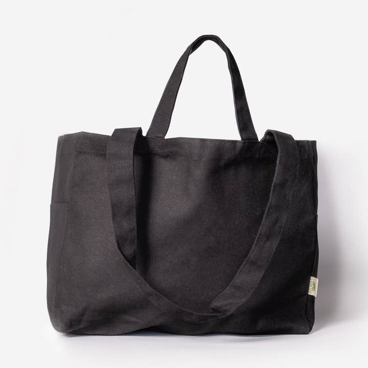 Organic Tote LOW - Black for wholesale by OMOM
