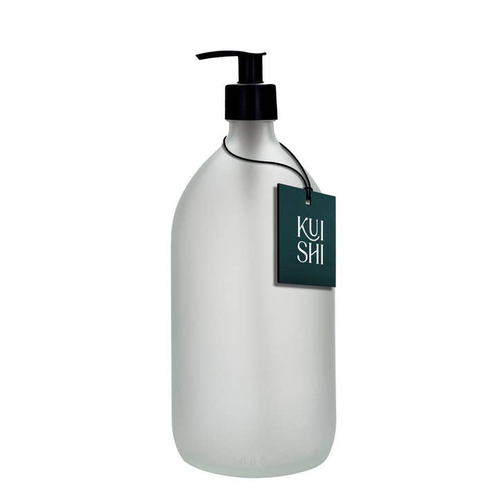 Bottiglia a Pompa in Vetro Bianco per la vendita all'ingrosso da parte di Ethereal Alchemy