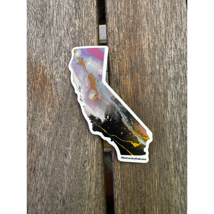 AbstractbyRabrams - Wholesale Sticker - California State Sticker LGBTQ Rainbow Lesbian Trans Pride6