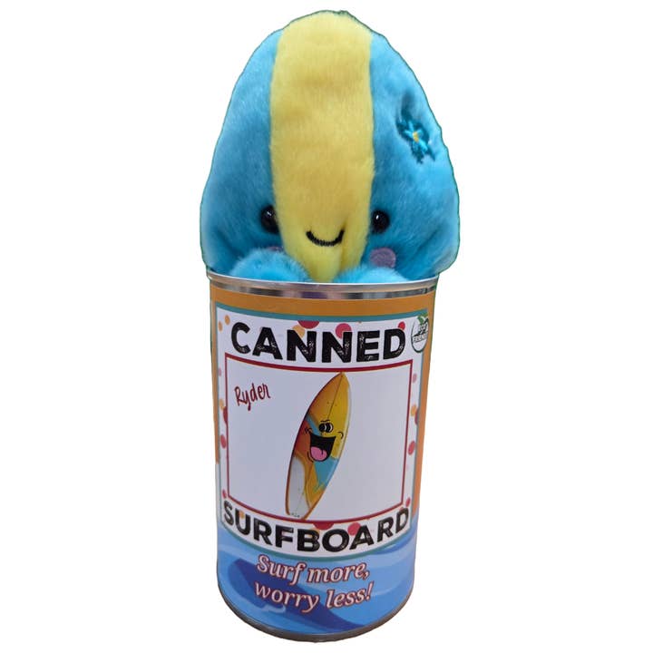 Canned Gifts - Wholesale Stuffed/Plush Toy - Kids & Baby - Canned Surfboard | Surfing Gift | Plush in Can w/Jokes3