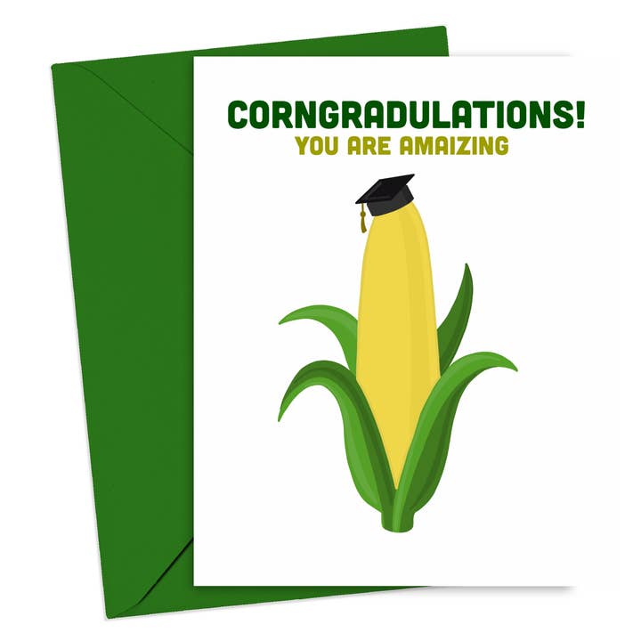 Cartão de parabéns do milho por atacado de Whereabouts Shop