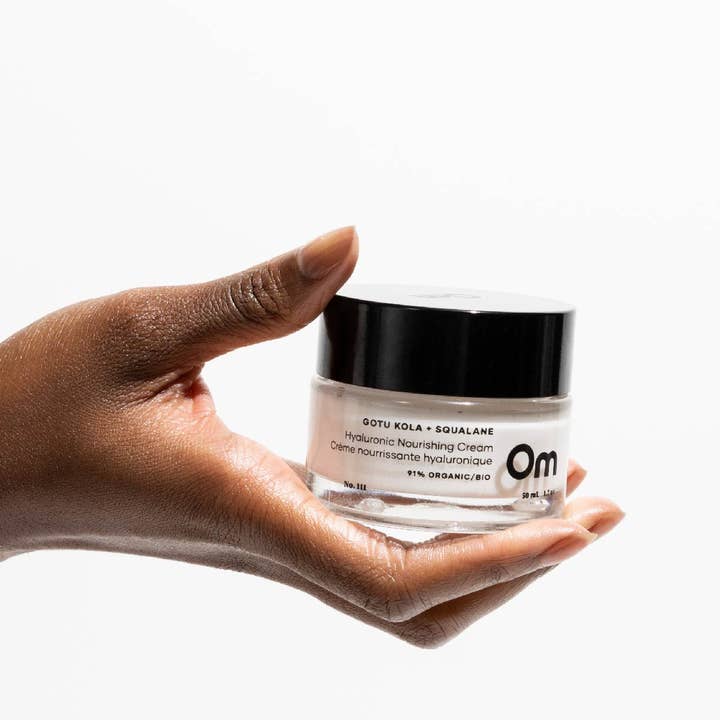 Gotu Kola + Squalane Hyaluronic Nourishing Cream for wholesale by Om Organics Skincare