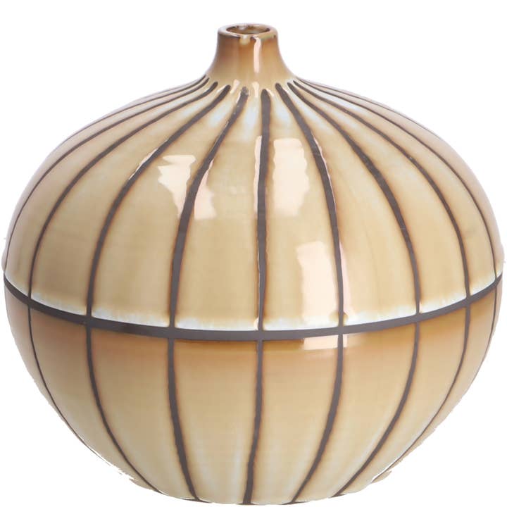 Vosteen - Wholesale Vase - Ceramic Vase Priam Round, D18cm, H16cm, Cream