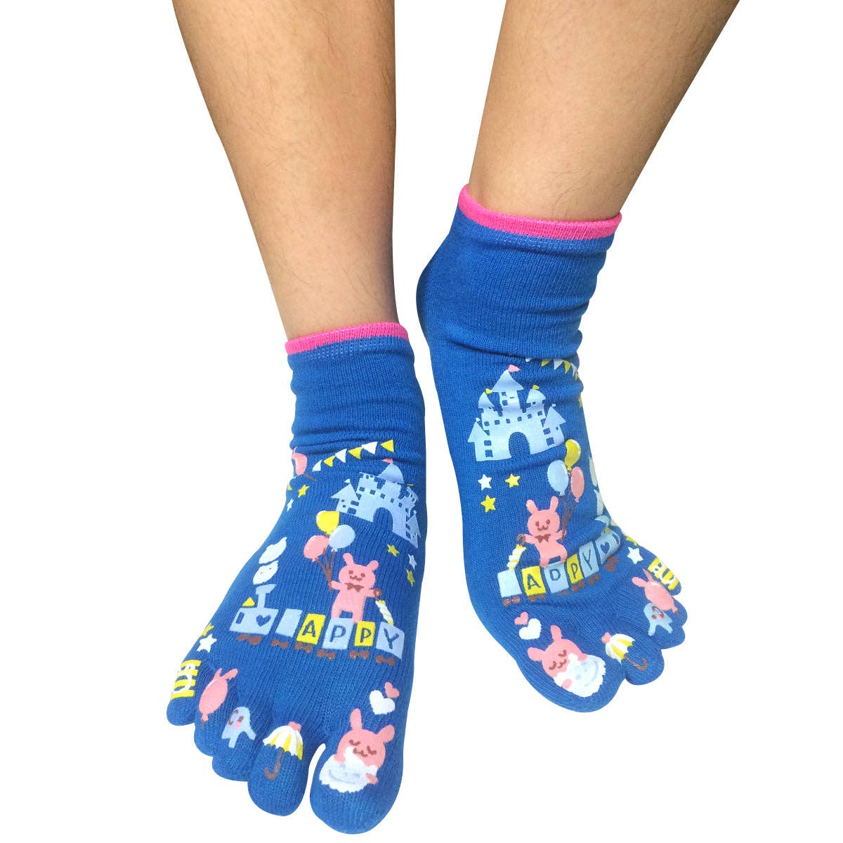 Wrapables.com - Wholesale Socks - Women's - Wrapables Amusement Park Socks Five Toe Socks (Set of 3)2