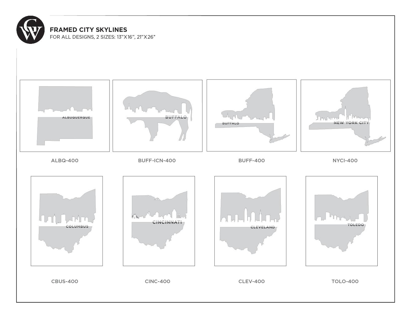 Grainwell - Wholesale Art Print - Framed City Skyline6