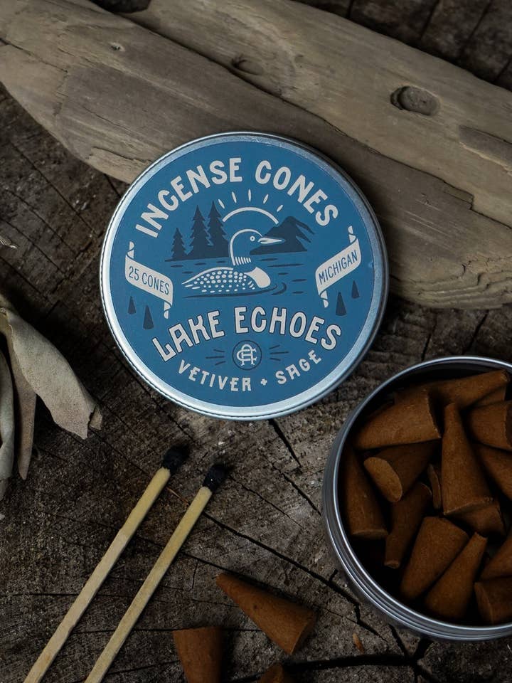Lake Echoes | Vetiver + Sage Incense for wholesale by Ambush Candle Co.