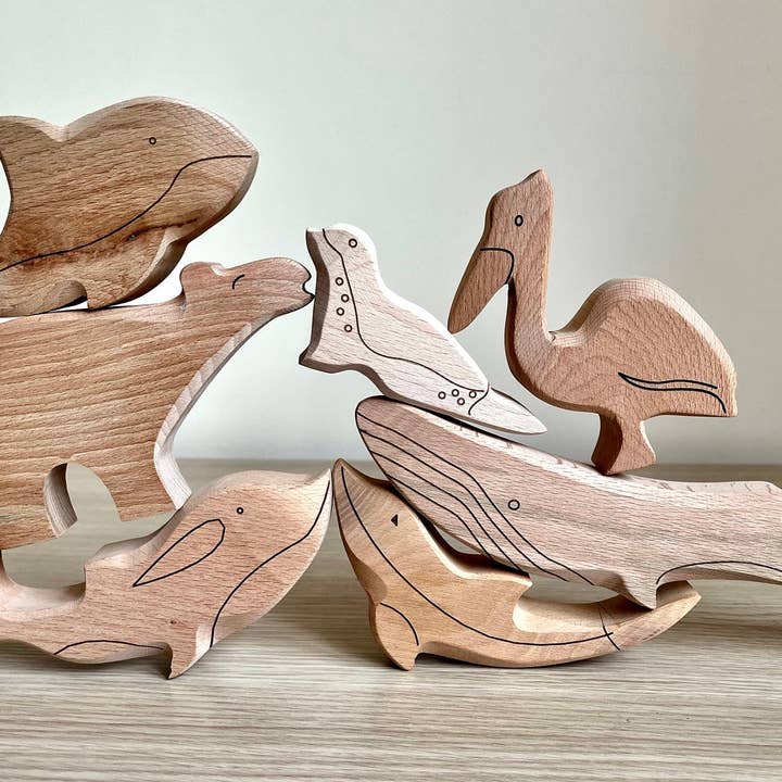 kidodido – Großhandel Holzspielzeug – Kinder – Spielzeug aus Holz, Meerestiere aus Holz, Tiere aus Holz