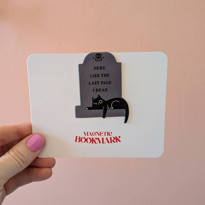 Here Lies The Last Page I Read Magnetic Bookmark for wholesale by Ghost Poppy