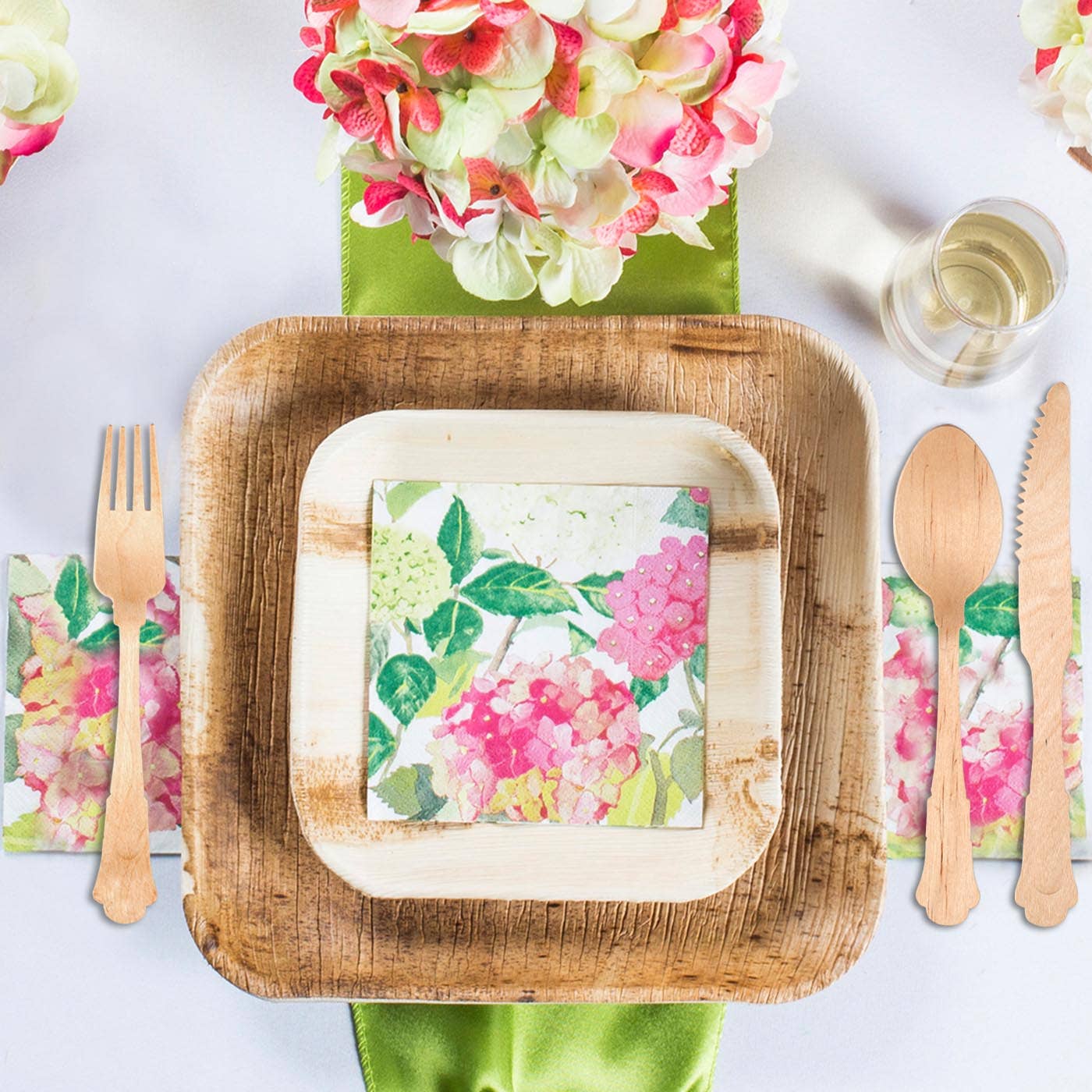 Smarty had a Party - Venta al por mayor Juego de vajilla desechable - Tenedores de cena ecológicos de madera de abedul Silhouette - 25 uds.8