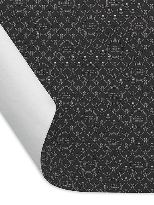 Happy Birthday Bitch Geschenkpapier für den Großhandel von Tiramisu Paperie