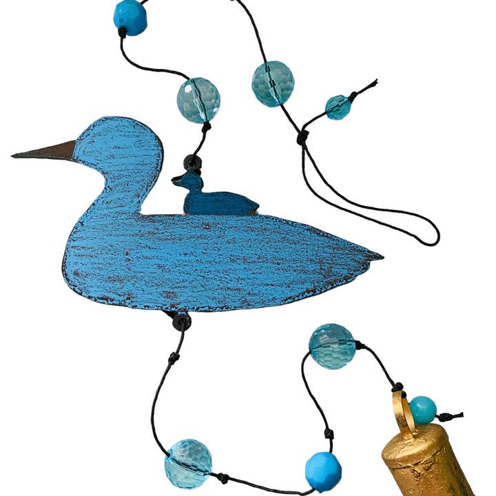 Loon Wind Chime Nana bells van gerecycled metaal Minnesota Garden voor wholesale door Whimsies